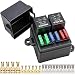 Weasch 12V 6 Way Fuse Relay Box 2 Relays and 6 ATCATO Blade Fuses 4Pin 80A Relay Block and Kit for Cars Truck Marine Boat Jeep - Image 2