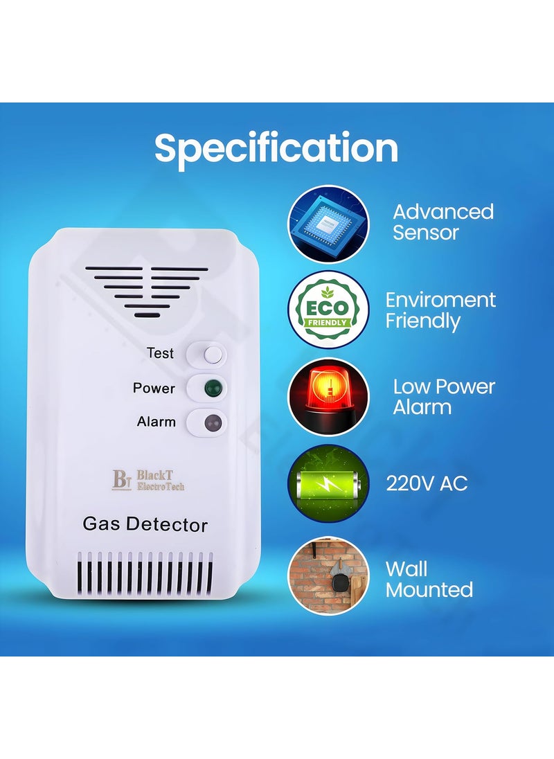 BlackT ElectroTech Blackt Electrotech LPGGas Detector Sensor Detection Alert System  - Image 2