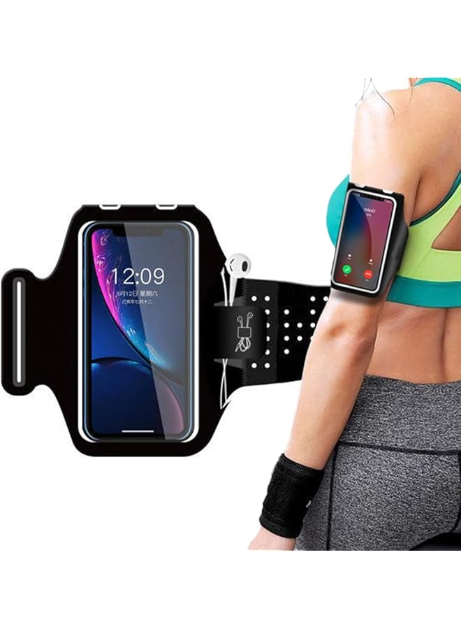 Green Tiger EWAN'S Waterproof Phone Armband Holder for Running, Adjustable Strap with Key Pocket, for iPhone Pro Max/12/13/14, Galaxy S20/S21, Note 20/21, for Gym, Walking, Workout, Exercise Gear for Men & Women - Image 1