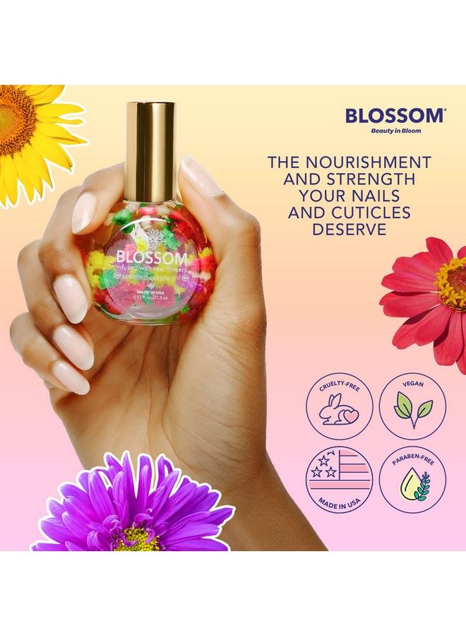 Blossom Hydrating Moisturizing Strengthening Scented Cuticle Oil Infused With Real Flowers Made In Usa 0.92 Fl. Oz Kiwi - Image 4