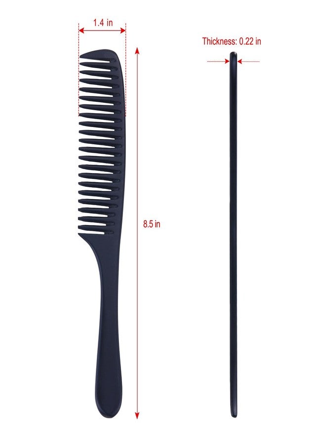 Perfehair مشط تفكيك الشعر واسع الأسنان من PERFEHAIR للنساء - كبير، سميك، متين من باكليت مضاد للكهرباء الساكنة للشعر المستقيم، الرطب، القصير، الرفيع - أسود، مشط احترافي لتفكيك الشعر - Image 3