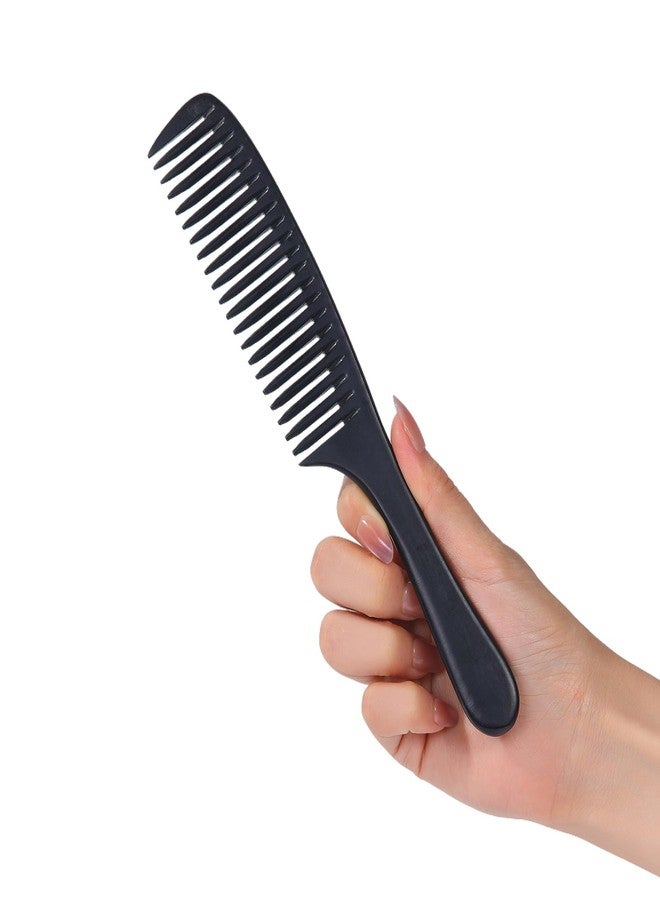 Perfehair مشط تفكيك الشعر واسع الأسنان من PERFEHAIR للنساء - كبير، سميك، متين من باكليت مضاد للكهرباء الساكنة للشعر المستقيم، الرطب، القصير، الرفيع - أسود، مشط احترافي لتفكيك الشعر - Image 1