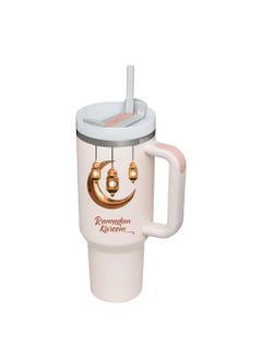 PRINTSHOP4ME Ramadan Tumbler Mug For Hot And Cold|1200ml Insulated Tumbler With Lid|Stainless Steel Tumbler With Straw|Travel Tumbler,Coffee Mug For Office,Home  - Image 1