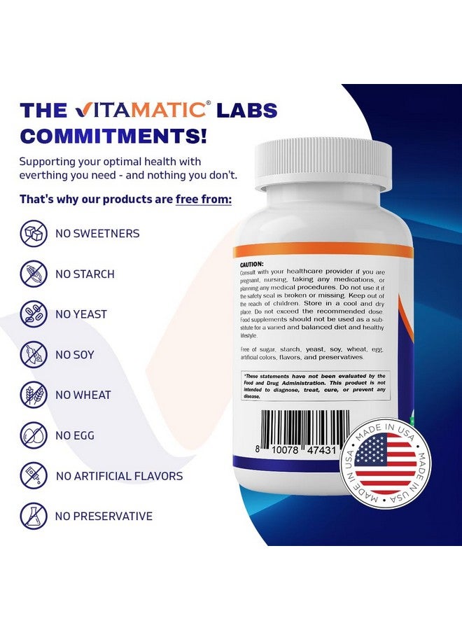 Vitamatic MSM 2000 mg with Vitamin C 75mg per Serving - 180 Veg Capsules - Vitamin C Aid in Better absopriton of MSM (Methylsulfonylmethane) - Non-GMO & Gluten Free - Image 5