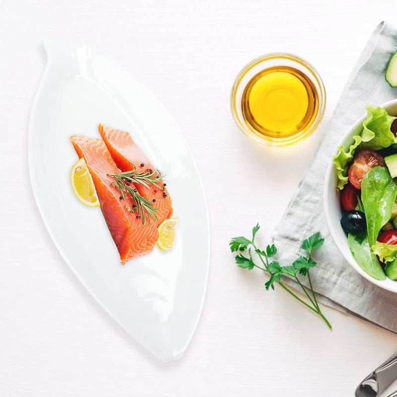 Fish Platter Food Trays Ceramic Fish Shaped Sushi Appetizer Salad Plate Fruit Cheese Dinner Serving Dish for Kitchen - Image 5