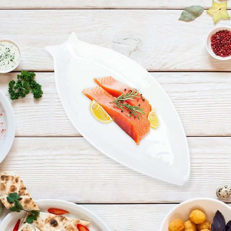Fish Platter Food Trays Ceramic Fish Shaped Sushi Appetizer Salad Plate Fruit Cheese Dinner Serving Dish for Kitchen - Image 3