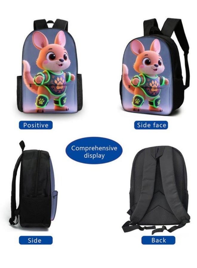Bright Li Fire Unlock the new fashion of childish fun! Three-piece set of bags, cartoon elements for children and teenagers (students, children, friends' outings, mountain climbing, schooling, etc. can be used) - 120 - Image 3