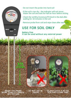 Syarme Soil Tester, Plant Moisture Meter for Testing Soil Fertility, Moisture, PH, for Garden, Farm, Lawn, Potted Plants, etc., with 3 Mini Garden Tools and Storage Bag - Black  - Image 5