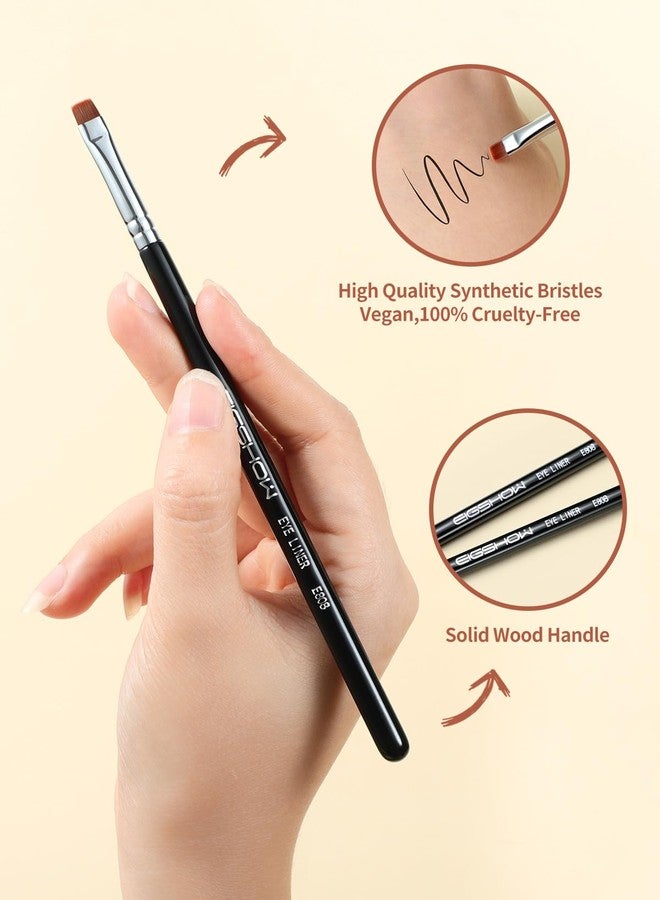 EIGSHOW Flat Eyeliner Brush, Professional Precise Eyebrow Concealer Brush for Sharp Defined, Eye Liner Application with Gel Liquid Cream Powder (E808) - Image 3
