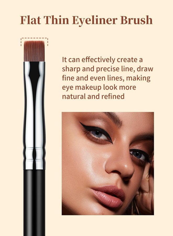 EIGSHOW Flat Eyeliner Brush, Professional Precise Eyebrow Concealer Brush for Sharp Defined, Eye Liner Application with Gel Liquid Cream Powder (E808) - Image 5