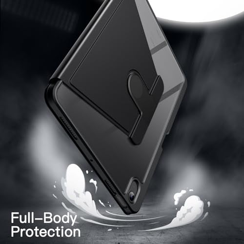 Jetech حافظة JETech الدوارة لجهاز iPad Air 11 بوصة M3/M2 (2025/2024)، iPad Air 5/4 (2022/2020 الجيل 5/4 10.9 بوصة)، غطاء واقي دوار 360 درجة مع ظهر شفاف، استيقاظ/نوم تلقائي (أسود) - Image 4