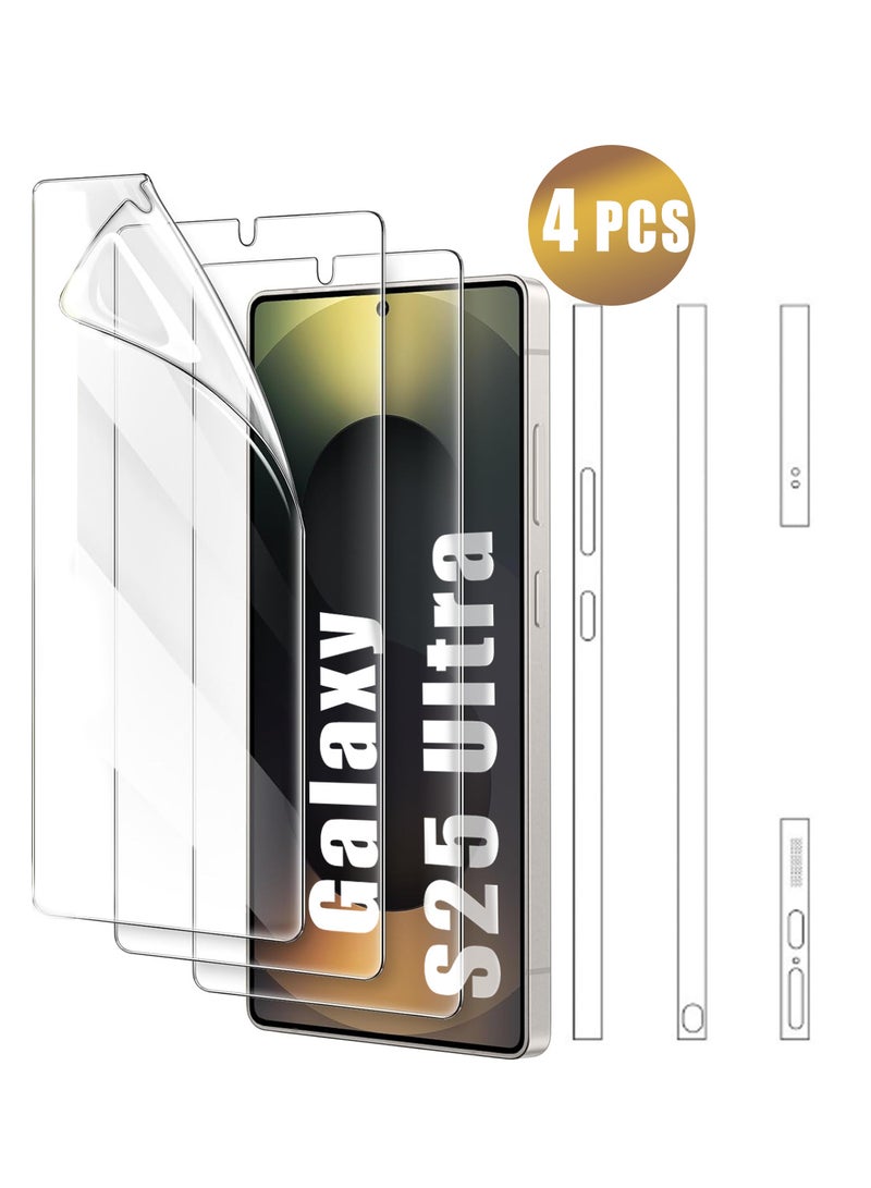 X-level 4 in 1 Samsung Galaxy S25 Ultra Screen Protector HD Clear Protective, Dust-proof frame film, for S25 Ultra 6.8-Inch Flexible TPU Film, Fingerprint ID Compatible, Easy Installation, Perfect Fit, Easy Installation, Protection, Scratch Resistant, Case Friendly (Clear) - Image 1