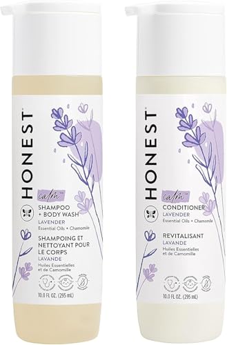 The Honest Company The Honest Company SiliconeFree Conditioner 2in1 Cleansing Shampoo Body Wash Duo Gentle for Baby Naturally Derived Lavender Calm 20 fl oz