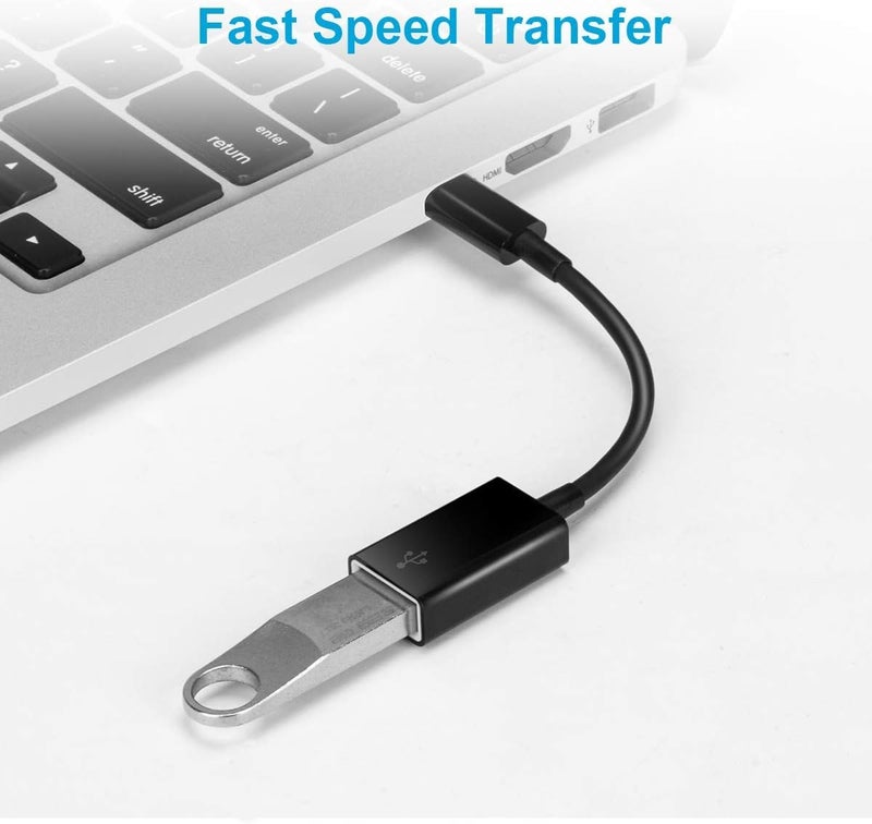 FLEAVER USB C to USB Adapter [2 Pack],Type-C OTG Cable Type C Male to USB A Female Usb to Usbc-c Adapter Compatible with Macbook Pro/Air iPad Pro 2022 2021 2020, Galaxy S23 S22 Ultra Note 10 S9 S8 (Black) - Image 4