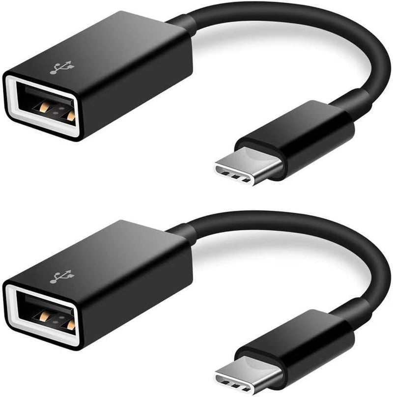 FLEAVER USB C to USB Adapter [2 Pack],Type-C OTG Cable Type C Male to USB A Female Usb to Usbc-c Adapter Compatible with Macbook Pro/Air iPad Pro 2022 2021 2020, Galaxy S23 S22 Ultra Note 10 S9 S8 (Black) - Image 1