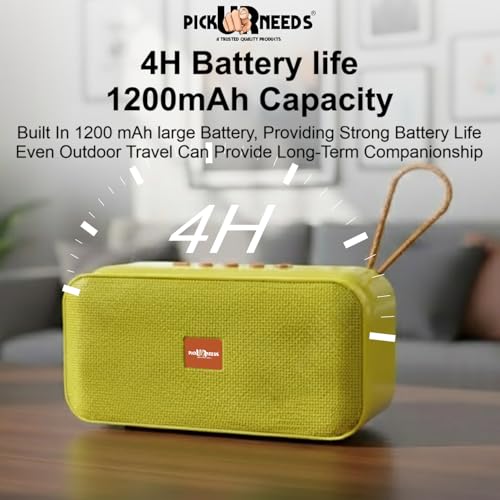Pick Ur Needs 10W Portable Wireless Mini Bluetooth Speaker | 1200mAh Battery | 4H Playtime | Type-C, USB & TF Card Support (Sky Blue) - Image 3