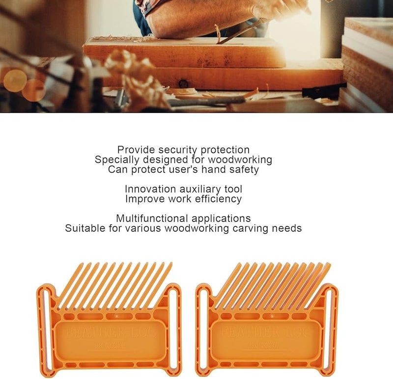 Adjustable Featherboard Woodworking Safety Device Stackable For Table Saws Router Tables Band Saws Wheat Size - Image 5