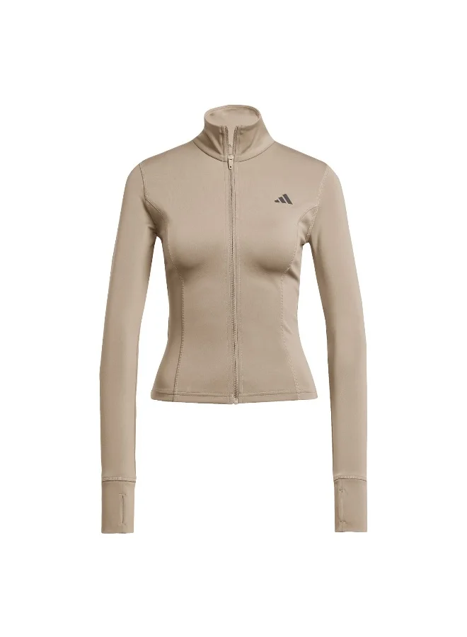 adidas Adidas We Zp Thru Jkt Brown Track Top Track Tops For Women