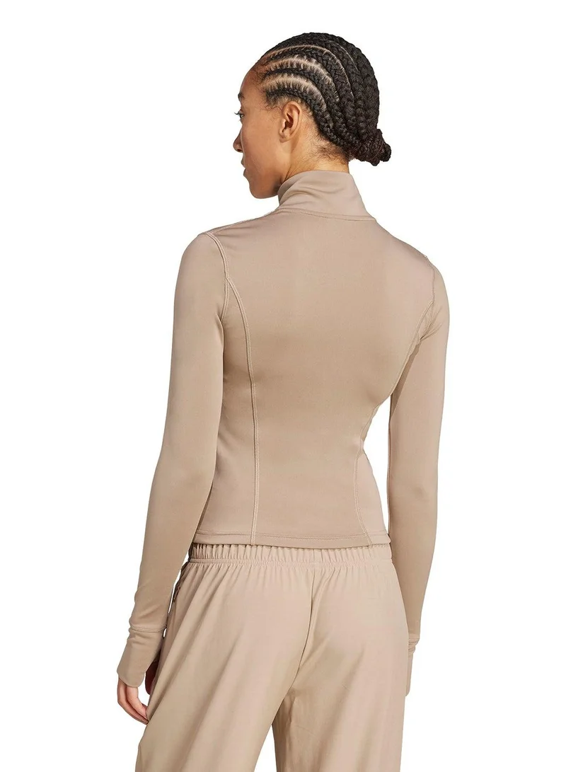 adidas جاكيت رياضي نسائي بني