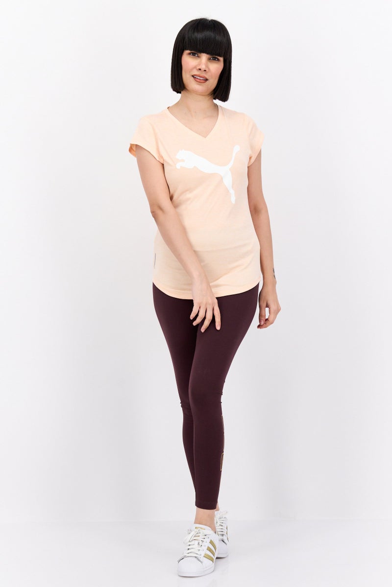 PUMA Women Sportswear Fit Cap Sleeve Training T-Shirts, Peach  - Image 4