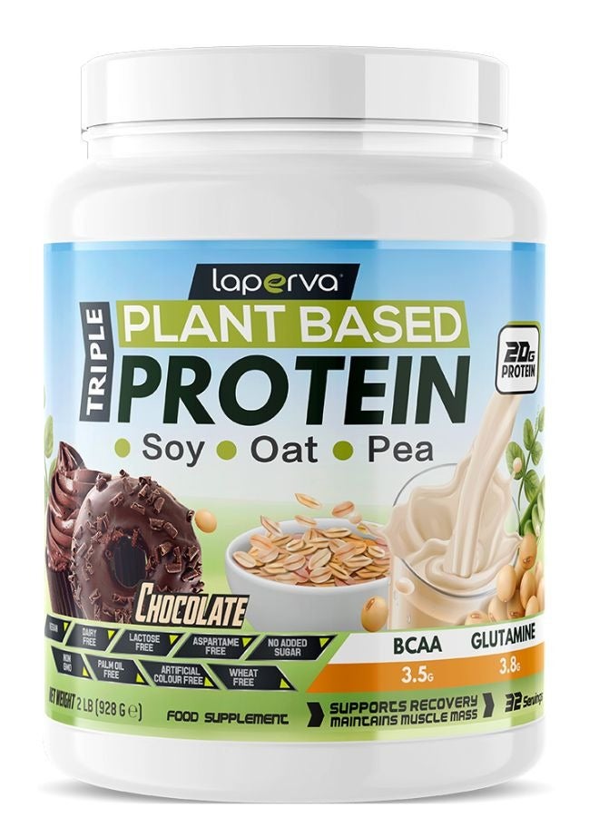 Laperva بروتين نباتي ثلاثي، شوكولاتة، 2 رطل