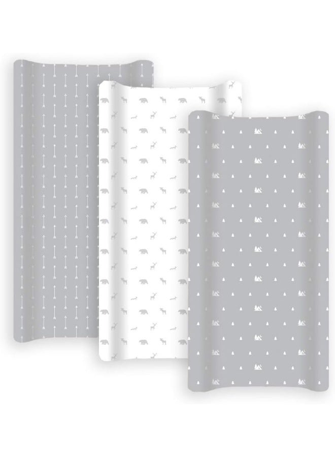 GrowWILD GROW WILD Changing Pad Cover 3 Pack | Soft & Stretchy Jersey Cotton | Baby Changing Table Pad Cover | Diaper Changing Pad Covers for Girls and Boys (Forest & Woodland) - Image 1