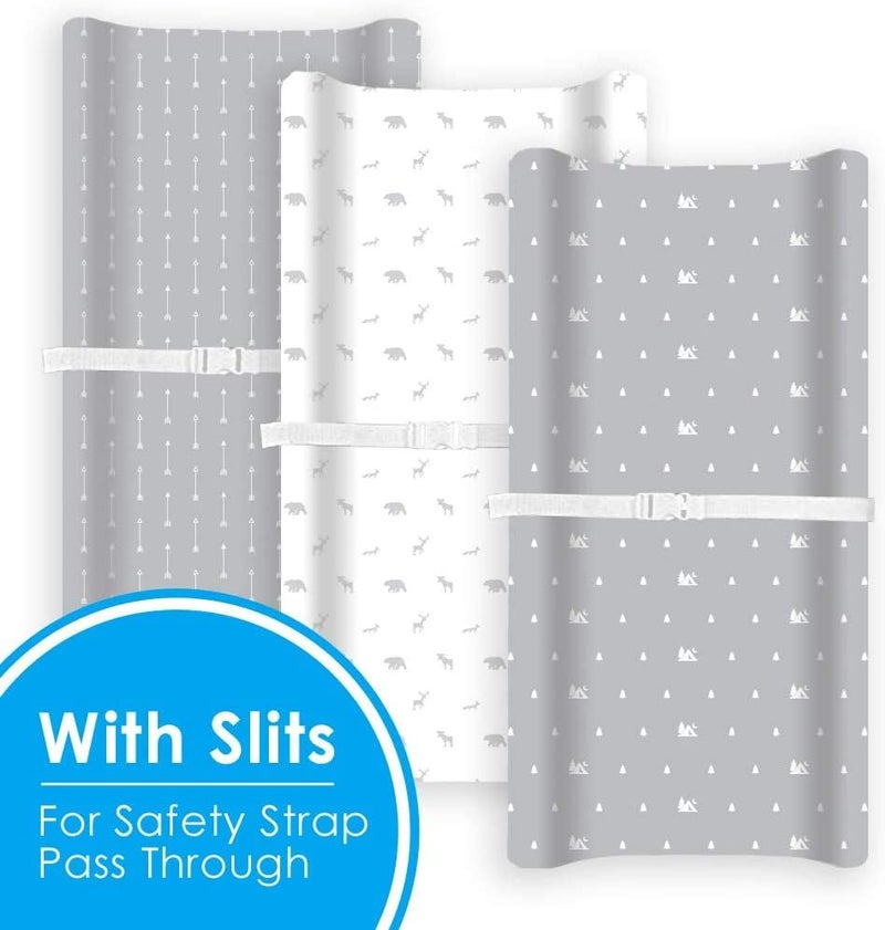 GrowWILD GROW WILD Changing Pad Cover 3 Pack | Soft & Stretchy Jersey Cotton | Baby Changing Table Pad Cover | Diaper Changing Pad Covers for Girls and Boys (Forest & Woodland) - Image 5