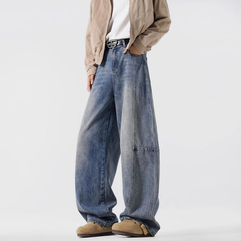 Unisex Classic Denim Jeans Loose Fit Daily Outdoor Wear - Image 2
