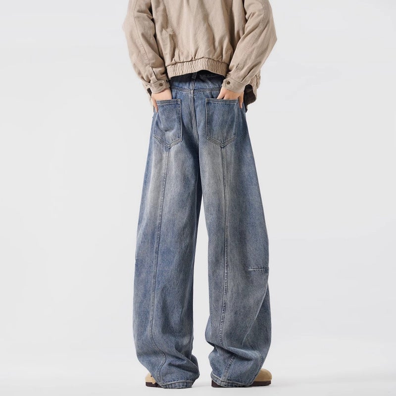 Unisex Classic Denim Jeans Loose Fit Daily Outdoor Wear - Image 4