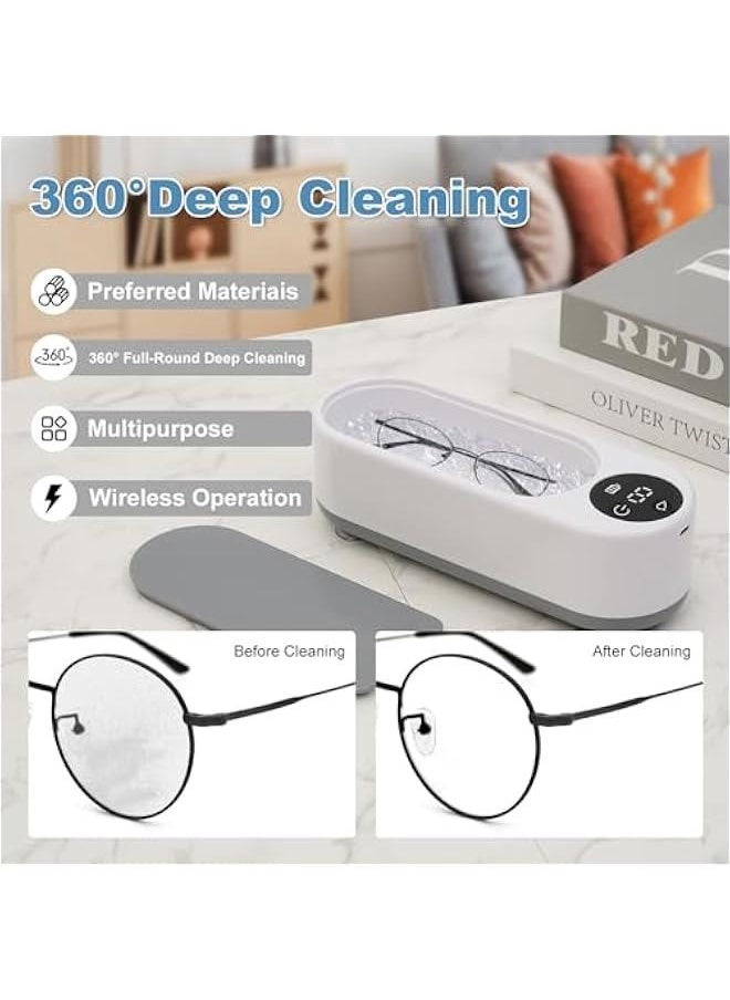 Generic Ultrasonic Jewelry Cleaner Machine, Portable Professional Sonic Jewelry Cleaner for Eye Glasses,Ring,Earring, Necklaces,Watch Strap,Makeup Brush,Gold,Ddiamond Ring  - Image 2