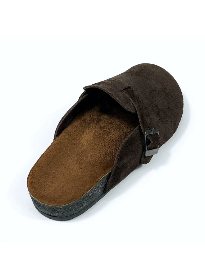 صابوه رجالي من الجلد المخملي سهل الارتداء مع حزام قابل للتعديل – حذاء مريح للمنزل أو الخارج MSAPPO - Image 2