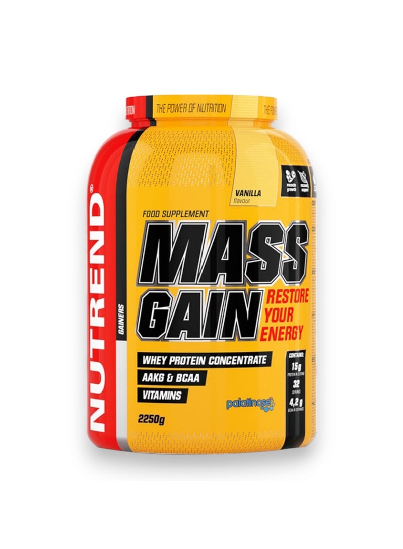 NUTREND Mass Gains , vanilla Flavour, 2250g, 32 Servings 
