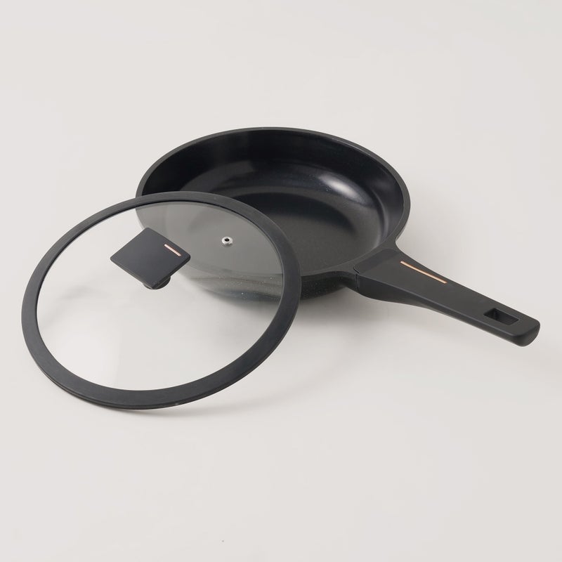 ألبرتو مقلاة ألومنيوم مع غطاء 1.2 لتر، أسود - Image 2