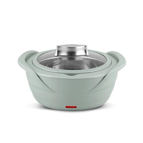 Jaypee Plus Power Serve Inner Stainless Steel Electric Casserole with Glass Lid, 1500 ml, Removable Steel Bowl for Easy Cleaning |Food Grade Serving Set |Ideal for Serving Warm Dish, Pastle Blue - Image 1