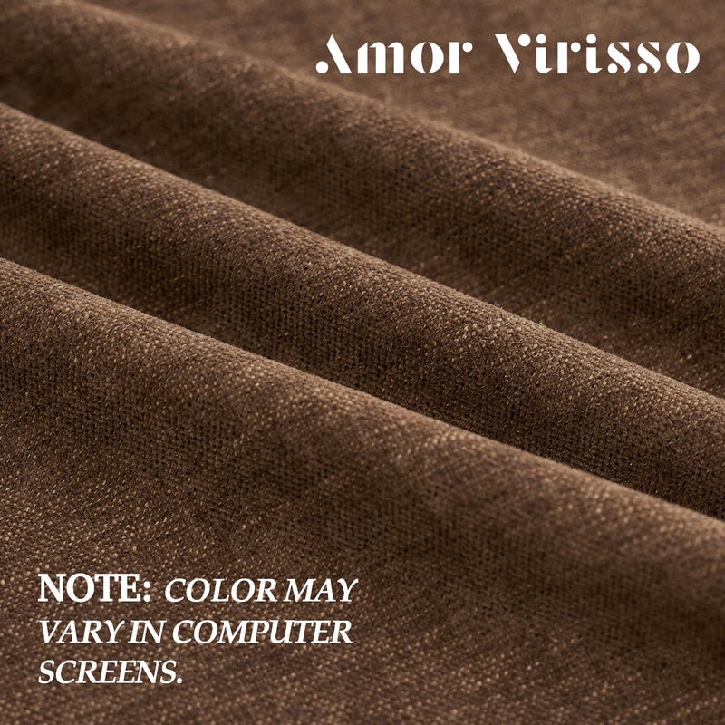 Amor Virisso Fringe Throw Pillow Covers 18x18 Set of 2 Boho Neutral Farmhouse Decorative Pillow Covers with Tassels for Couch Sofa Bed, Brown - Image 4