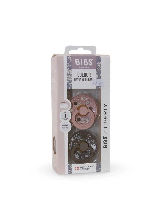 بيبس لهايات BIBS x Liberty الملونة المصنوعة من المطاط الطبيعي، مقاس 1 - عبوة من قطعتين - Image 2