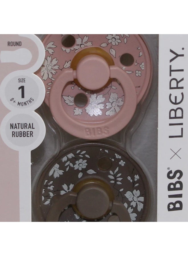 بيبس لهايات BIBS x Liberty الملونة المصنوعة من المطاط الطبيعي، مقاس 1 - عبوة من قطعتين - Image 3