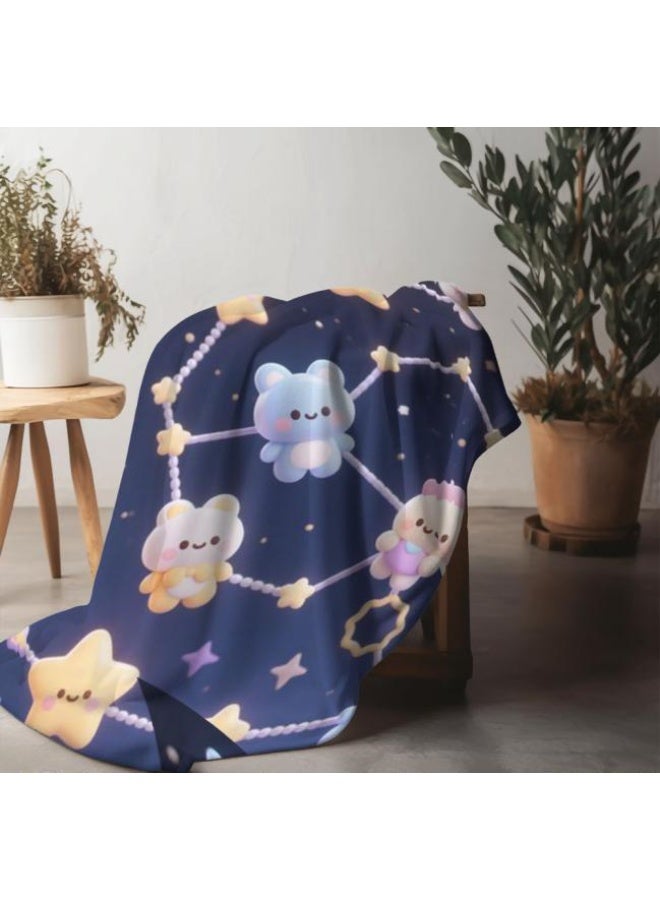 general Baby and children's cartoon flannel thin blanket (warm and comfortable, suitable for sleep, game use) 70cm*100cm - 1013 - Image 3