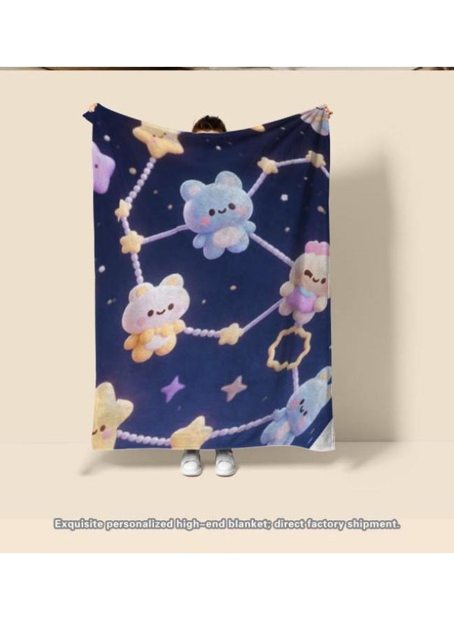 general Baby and children's cartoon flannel thin blanket (warm and comfortable, suitable for sleep, game use) 70cm*100cm - 1013 - Image 1