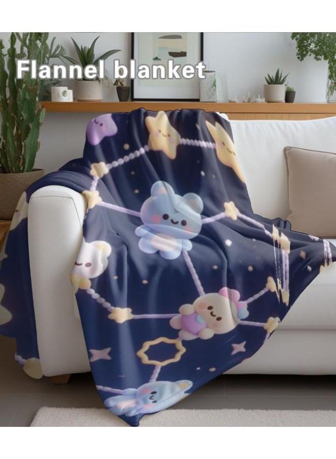 general Baby and children's cartoon flannel thin blanket (warm and comfortable, suitable for sleep, game use) 70cm*100cm - 1013 - Image 4