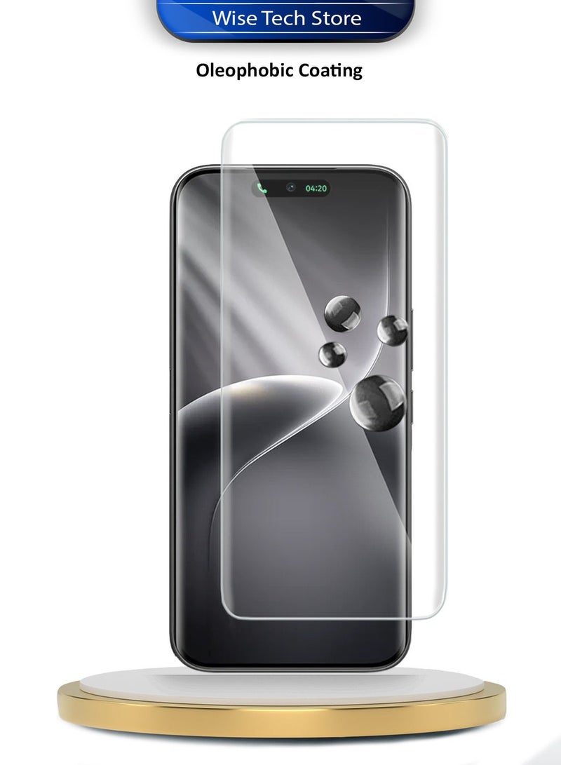 Wtech Tecno Camon 50 Pro / Tecno Camon 50 Ultra 5G 2026 Premium Curved Edges UV Full Glue Full Cover Tempered Glass Screen Protector (MSGUCN) - Clear - Image 3