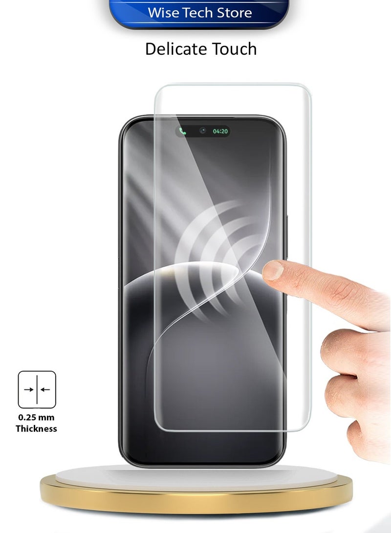 Wtech Tecno Camon 50 Pro / Tecno Camon 50 Ultra 5G 2026 Premium Curved Edges UV Full Glue Full Cover Tempered Glass Screen Protector (MSGUCN) - Clear - Image 4