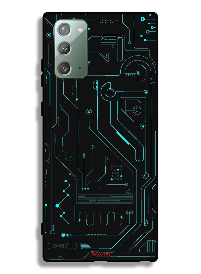 Tolwak غطاء حماية لهاتف Samsung Galaxy Note 20 5G دوائر فنية رقمية بسيطة شاشات متعددة - Image 2