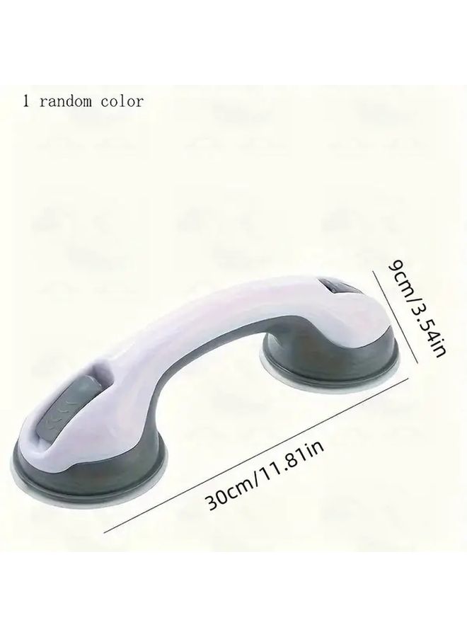 Grey Bathroom Safety Grab Bars 2 Pack Suction Cup Mount Tool Free Installation Anti Slip - Image 4