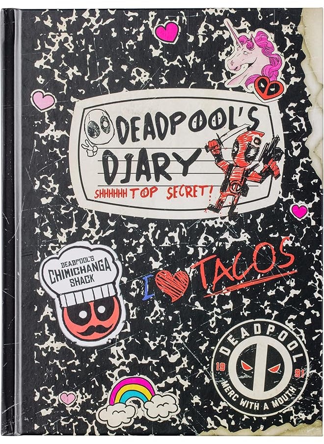 Silver Buffalo - Marvel Deadpool Doodle Sticker Hardcover Journal 6 X 8 Inches - Image 1