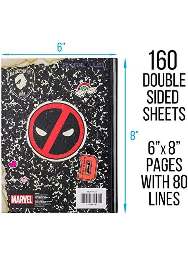 Silver Buffalo - Marvel Deadpool Doodle Sticker Hardcover Journal 6 X 8 Inches - Image 1