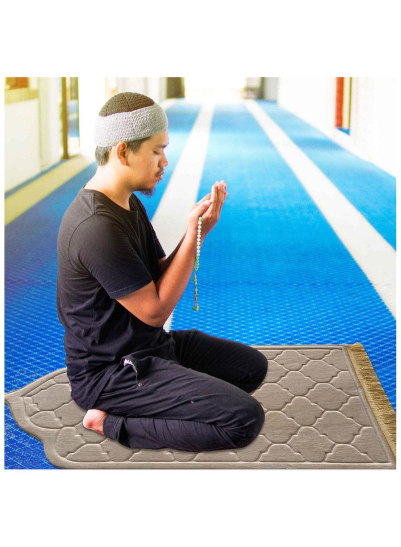 أنمي سجادة صلاة من الفانيلا، سجادة صلاة ناعمة على شكل مسجد، سجادة صلاة مع شرابات، سجادة صلاة للعيدين في رمضان - Image 2