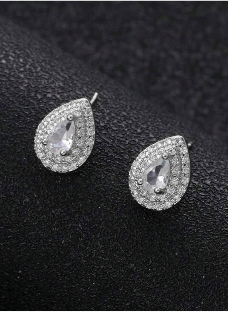 Equal - Women's Elegant Necklace & Bracelet & Earrings & Ring Jewellery Set - Image 1