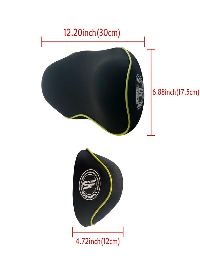 SPRFUFLY Really Chic Car Headrest Pillow, Car Pillow for Driving with Adjustable Strap, 100% Memory Foam Neck Pillow, Ergonomic Design - 2 Pack Car Neck Pillow(Includes 2 Eye Masks, Yellow Side Rope) - Image 2