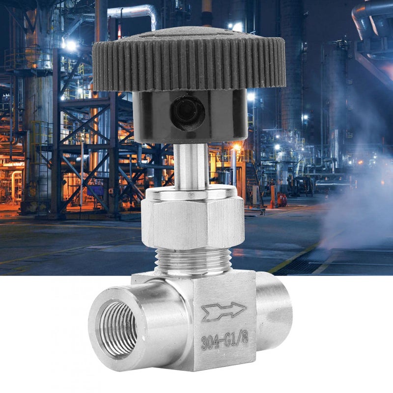 Generic Tyenaza Straight Needle Valve - Stainless Steel for Water, Gas, Oil Flowing Regulation - BSPP Female Thread (1/8'')  - Image 2